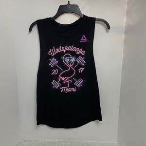 Reebok Womens M Wadapalooza 2017 Miami Fitness Festival Neon Duck Shirt